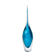 Enfeite de murano Gota Tears aqua marine 12x49 cm 