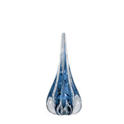 Enfeite Murano Gota fenix Aqua marine 18x36 cm 