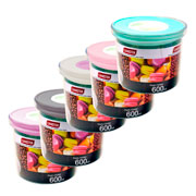 Porta mantimento redondo Canister colors 600 ml 