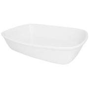 Travessa refratária de porcelana pequena Bake cool gray 22x14 cm 