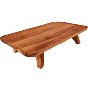 Bandeja de madeira acacia Wooden retangular marrom 38x20 cm 