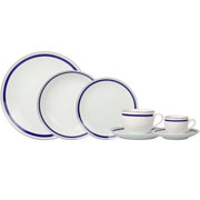 Aparelho de jantar de porcelana Três Classique azul 42 peças 