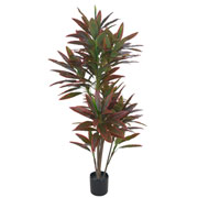 Árvore dracena toque real verde e vermelho 1,9 metros 