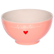 Bowl de porcelana Lamour rosa 440 ml 12x07 cm 