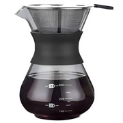 Cafeteira de vidro com coador 400 ml 