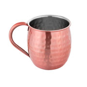 Caneca em inox moscow mule martelada cobre 520 ml 