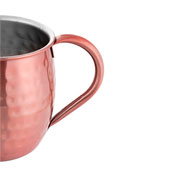 Caneca em inox moscow mule martelada cobre 520 ml 