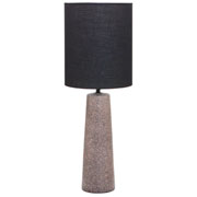 Abajur de ceramica tubo preto 110/220v 24x67 cm 