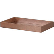 Bandeja em MDF Zaria espelhada rose 60x35 cm 