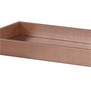 Bandeja em MDF Zaria espelhada rose 60x35 cm 