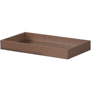 Bandeja em MDF Zaria espelhada fendi 60x35 cm 