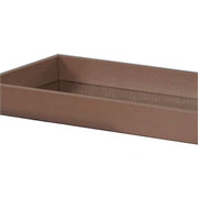 Bandeja em MDF Zaria espelhada fendi 60x35 cm 