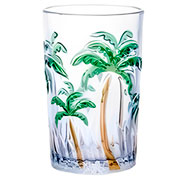 Jogo de copos de vidro Palm Tree Handpaint 350 ml 06 peças 