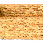 Cesto de fibra natural e seagrass com alça 33x20 cm 