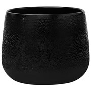 Vaso de cerâmica Bretagne points preto 19x15 cm 