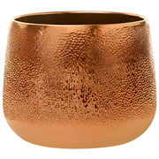 Vaso de cerâmica Bretagne points ouro 19x15 cm 