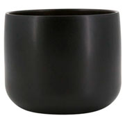 Vaso de cerâmica bretagne preto fosco 19x15 cm 