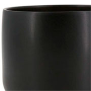 Vaso de cerâmica bretagne preto fosco 19x15 cm 