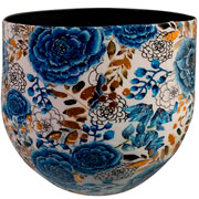 Vaso de metal redondo Lammie Dutch blue 26x26 cm 